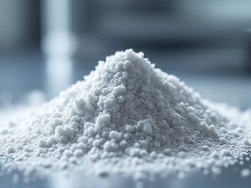 Nærbillede af skinnende aluminiumpigmenter i et laboratorium